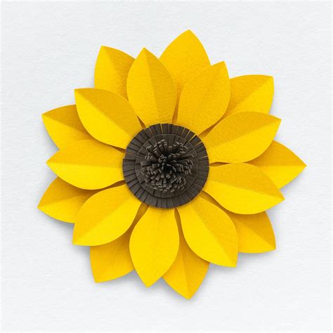 Sunflower Paper Flower Template